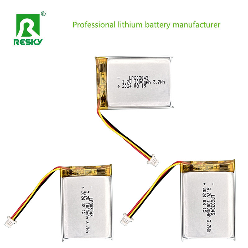 Prismatic Lipo Battery Pack 803043 803040 1000mAh 3.7V 7.4V 7.4wh