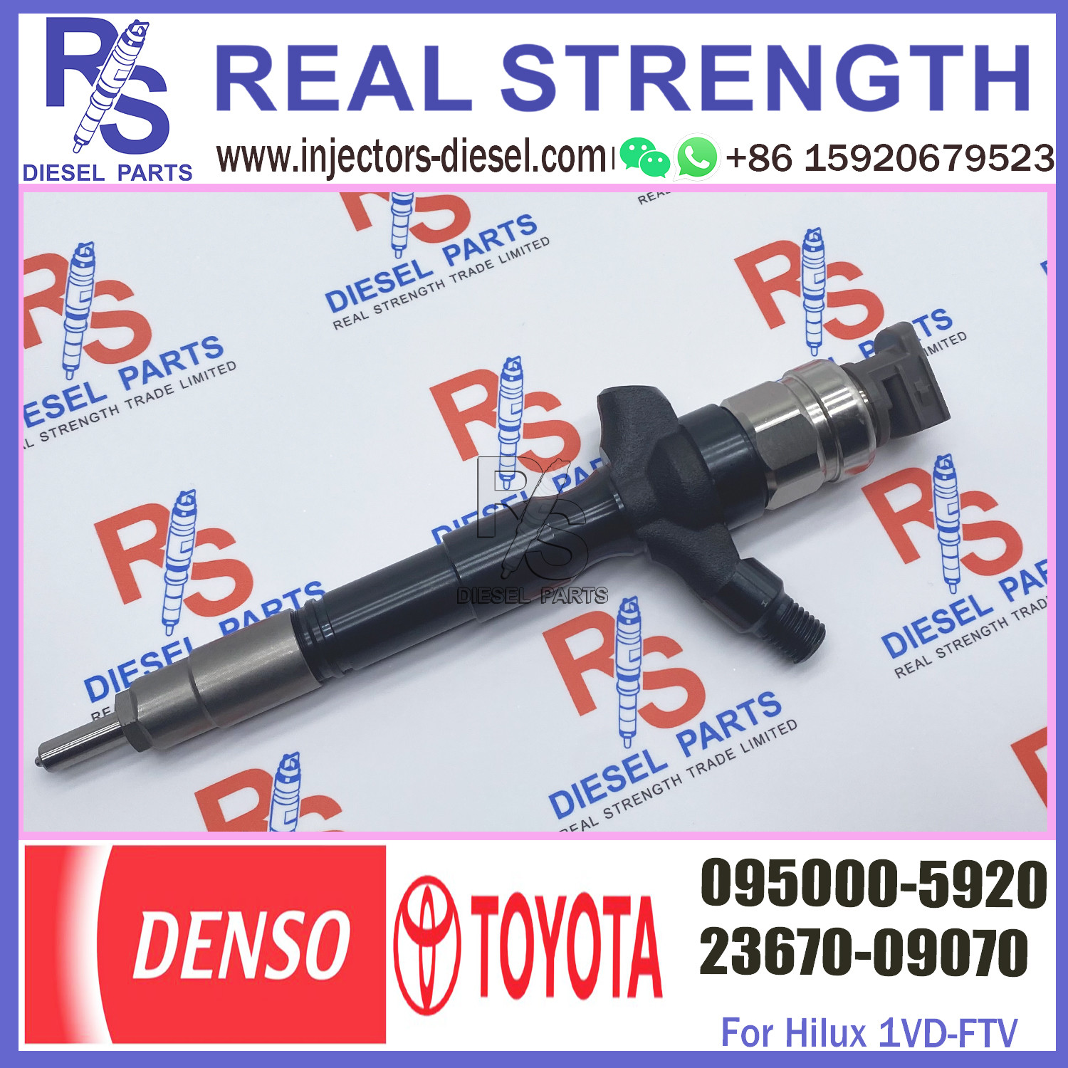 Common Rail Injector 23670-30110 095000-6180 095000-5920 for Diesel Engine 1KD-FTV
