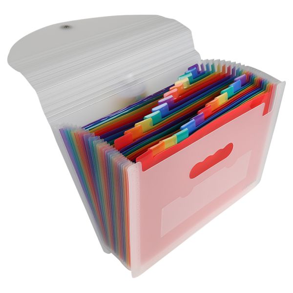 12 Pocket A4 PP Folder Portable Waterproof and Convenient Index Storage Solution