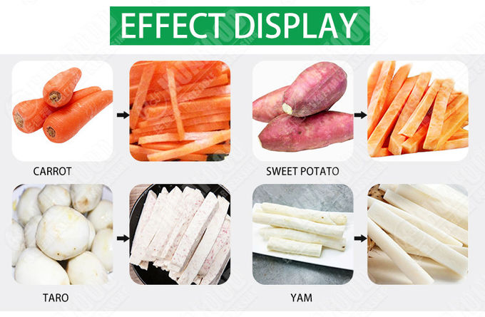 Length 1070mm 600KG/H 20MM Vegetable Slicer Machine
