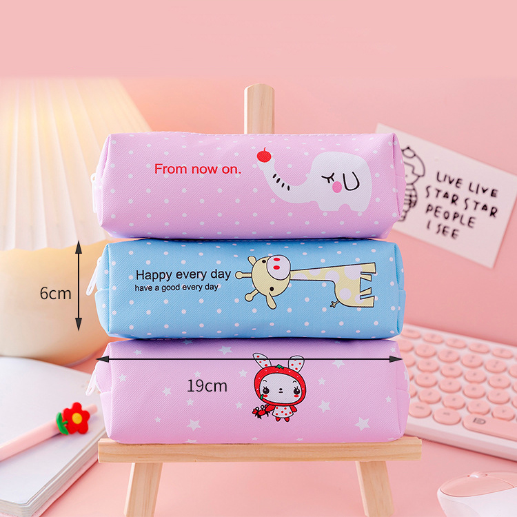 Cute School Pencil Case with Custom Design by Talented Artist and Zipper Closure