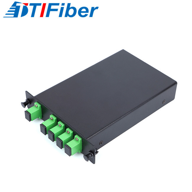 G657A1 Fiber Optic Splitter 1x2 1x4 1x8 1x16 FTTH Metal Box LGX Cassette Type