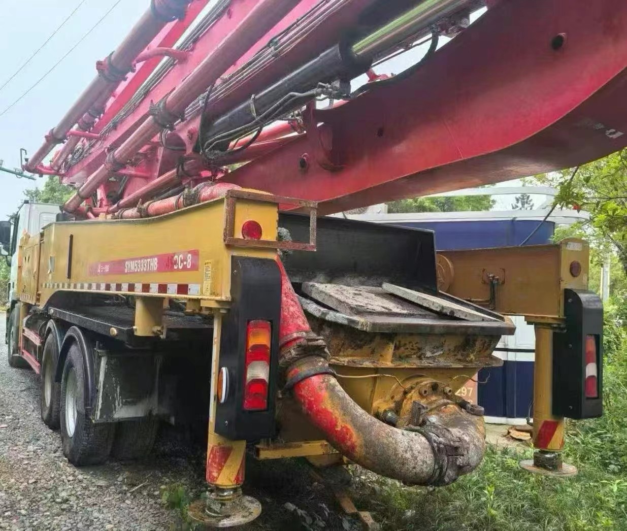 2019 Sany Heavy Industry Concrete Pump Truck 49 Meters Installed Mercedes-Benz Chassis