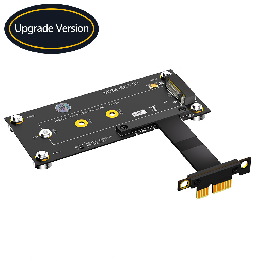 New Version M.2 NGFF NVME M-Key SSD To PCI- E 4X Extension Cable Adapter
