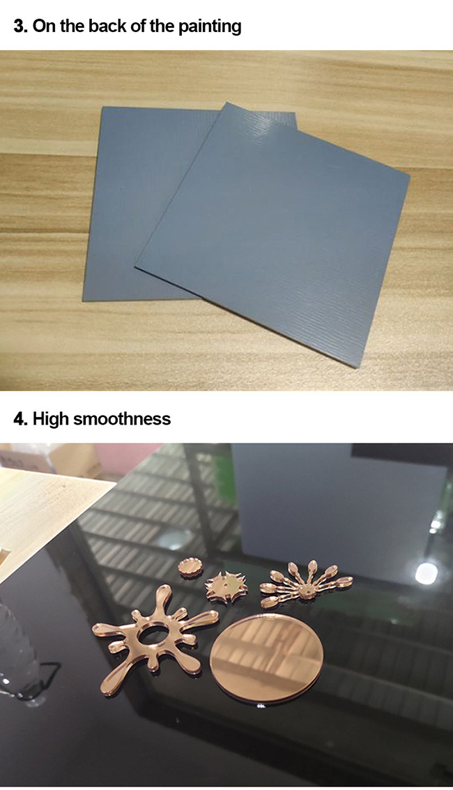 Flexible 1220*2440mm 8mm Gold Mirror Acrylic Sheet