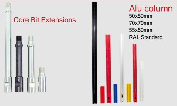 OEM Diamond Core Drill Accessories Diamond Core Bits Extensions And Column