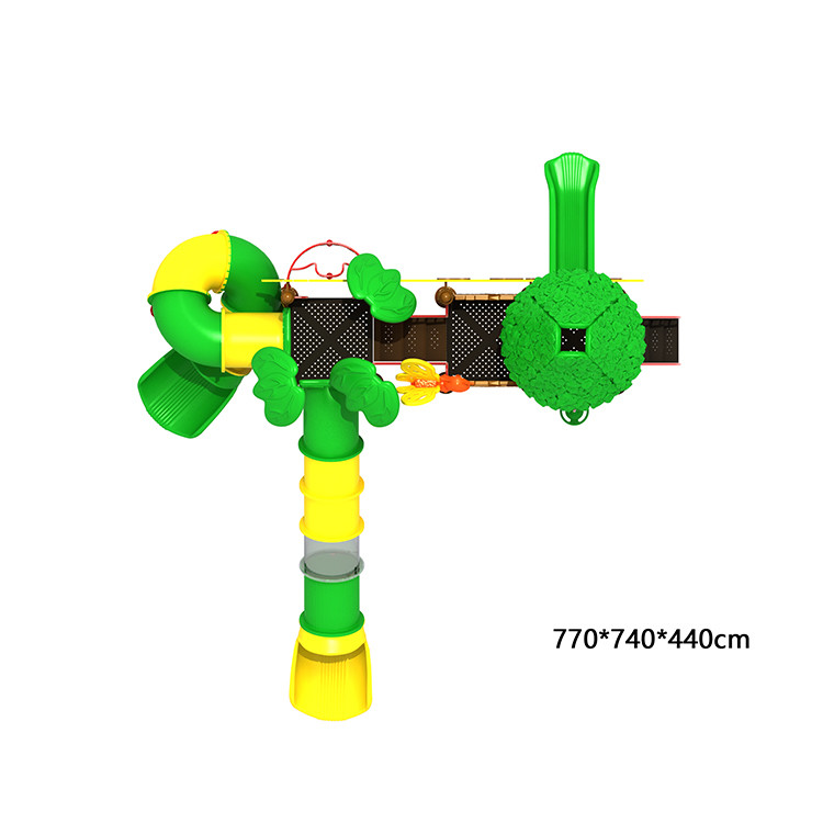 Custom Outdoor Plastic Slide Preschool Playground Equipment For Children Play Set