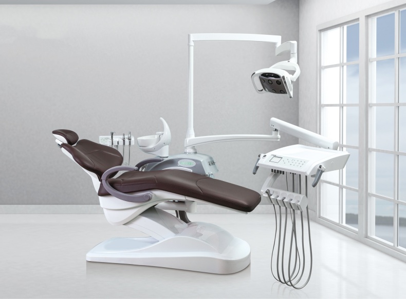 Micro fiber leather Luxury Dental Unit Full Set OEM/ODM Accept Dental Chair With LED Sensor Light