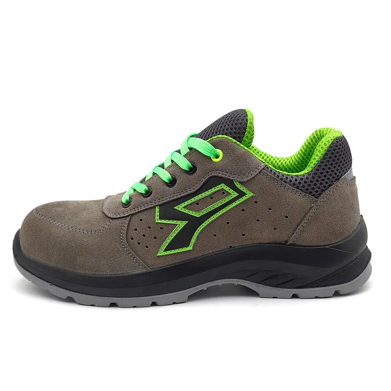 Grey Comfortable Safety Shoes Anti Puncture Sport Steel Toe Shoes Industrial