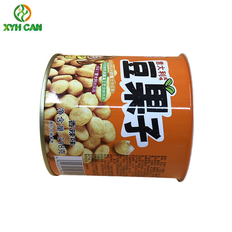Food Tin Cans for 208g Round Baby Healthy Snack Metal Tin Cans Food Grade Custom Logo