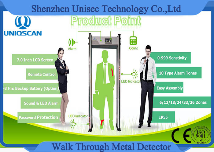 999 Sensitivity Digital Door Frame Metal Detector Security Guard Gate UB800