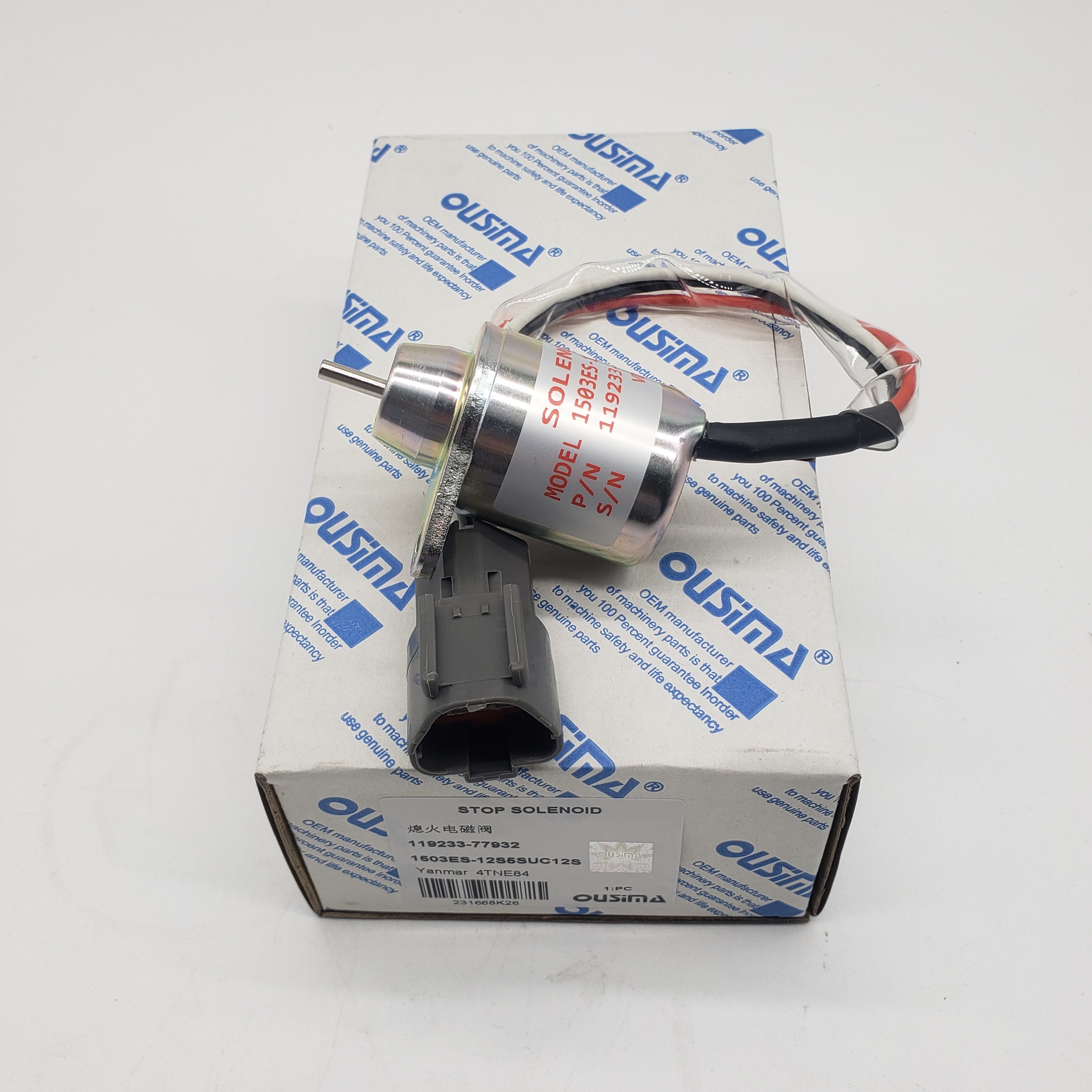 Stop Solenoid 119233-77932 1503ES-12S5SUC12S for Yanmar 4TNE84 Series Engines