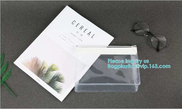 ZIPPERED BAGS, makeup cosmetic bag, travel BAG, Cosmetic Swimwear Sand beach Clear Cylinder PVC Bag For Women Makeup Tr