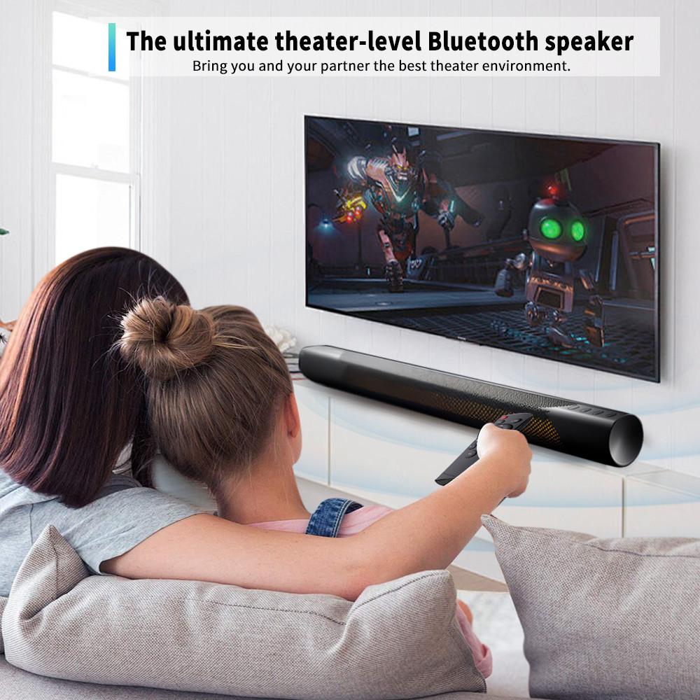 Multiple Audio Inputs 2000mA Battery Powered Sound Bar For LED TV