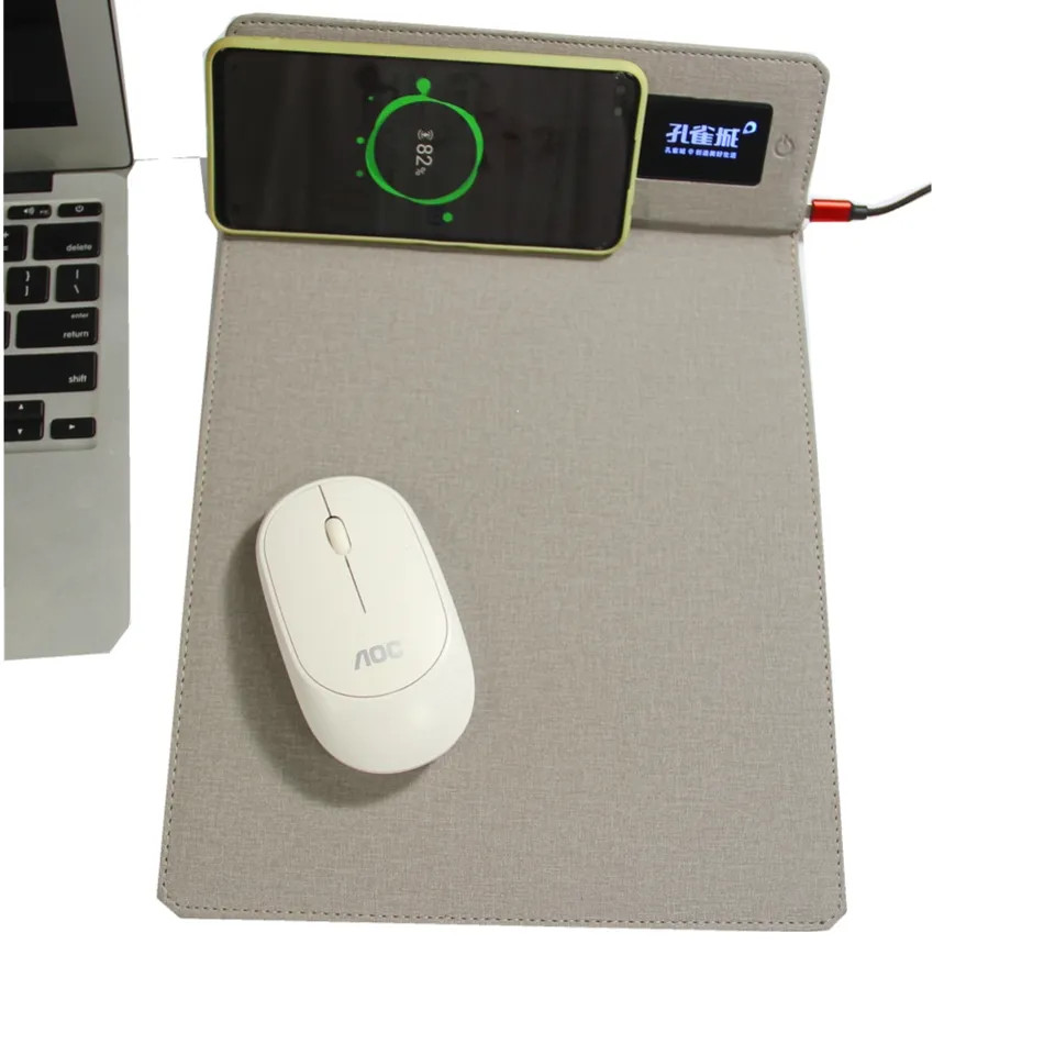 Customized 10W Fast Charging Mouse Pad Multifunctional Office Gift