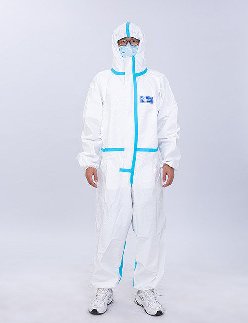 Dustproof Polymer Medical Protective Coverall Disposable Isolation