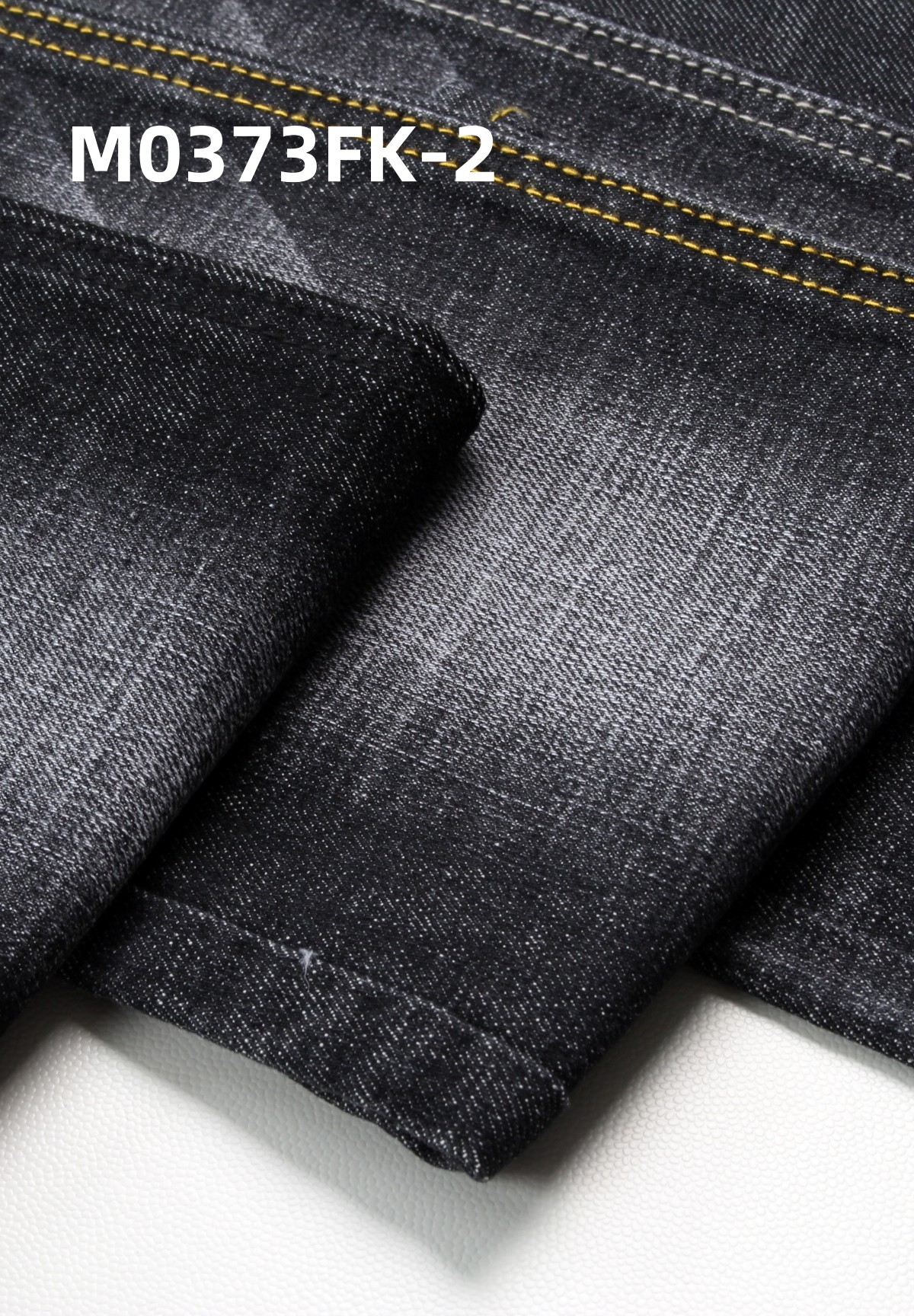 Guaranteed Quality 10.5 Oz Black Stretch Denim Fabric For Jeans