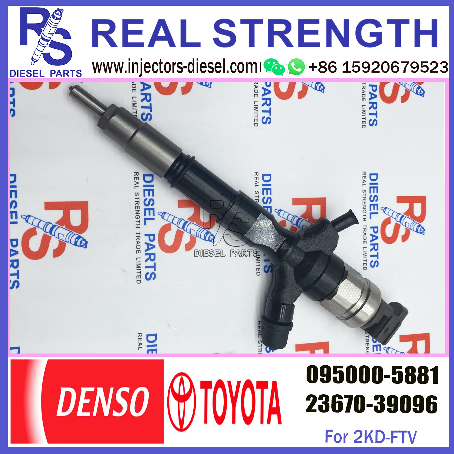 Common Rail Fuel Injector 095000-5881 Diesel Engine Fuel Injection Nozzle 23670-30050 For Toyota 2KD-FTV