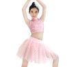 Buy cheap Two Piece Dance Performance Outfits Sequins High Neck Sleeveless Top and Tutu from wholesalers