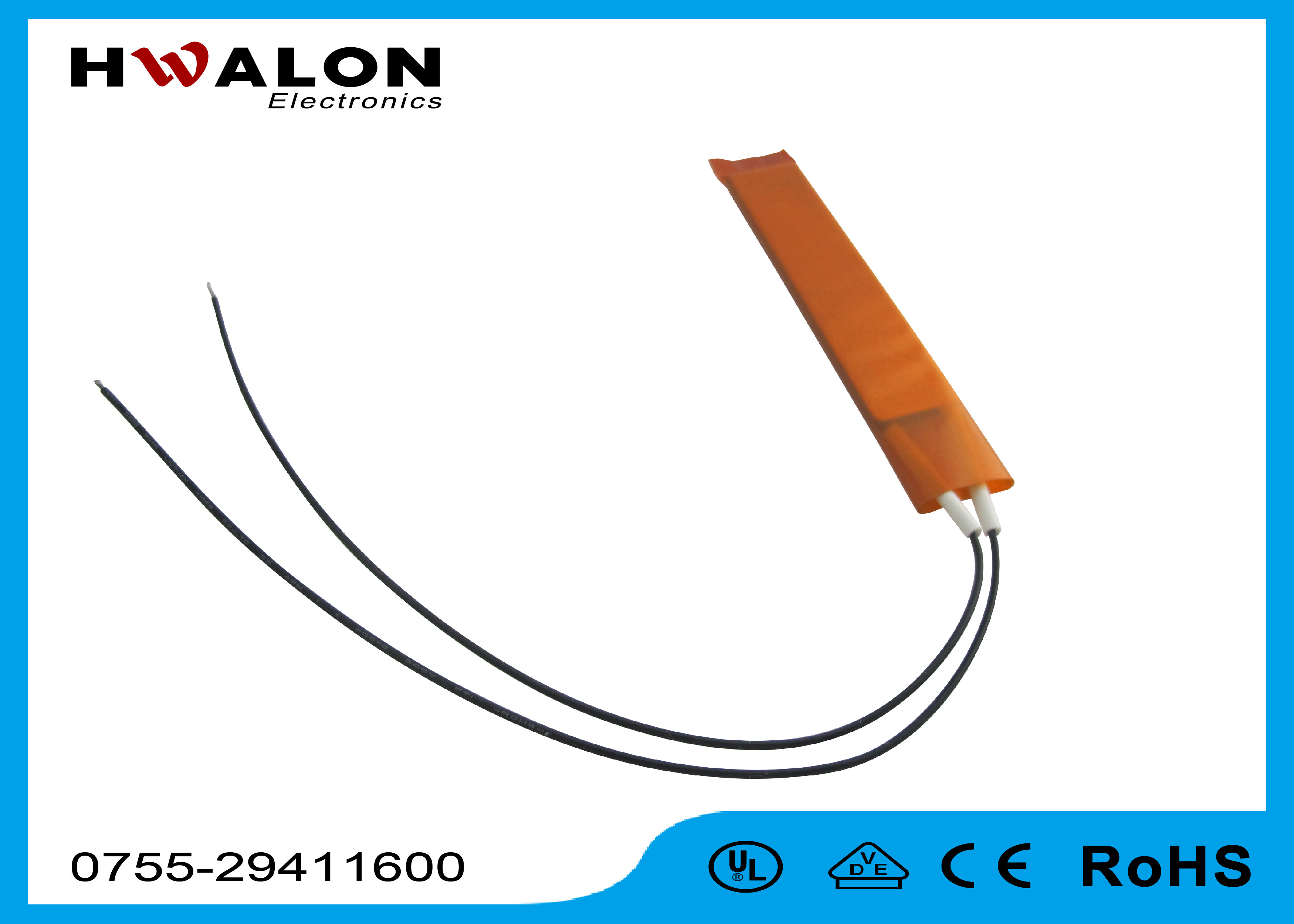 Electric Heating Resistor PTC Thermistor Heater 100 V - 240 V Battery Powered