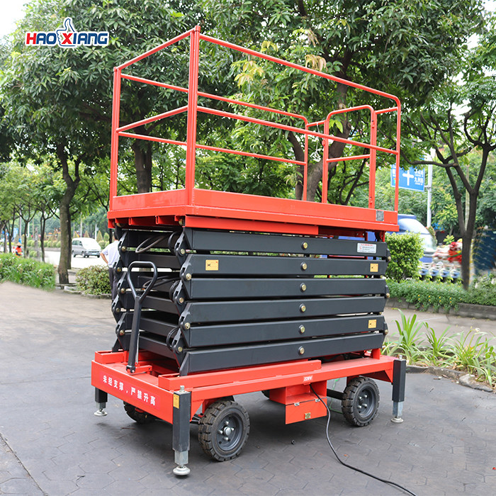Tall Workshop Narrow Scissor Lift Outdoor Indoor Scissor Lift 400kg