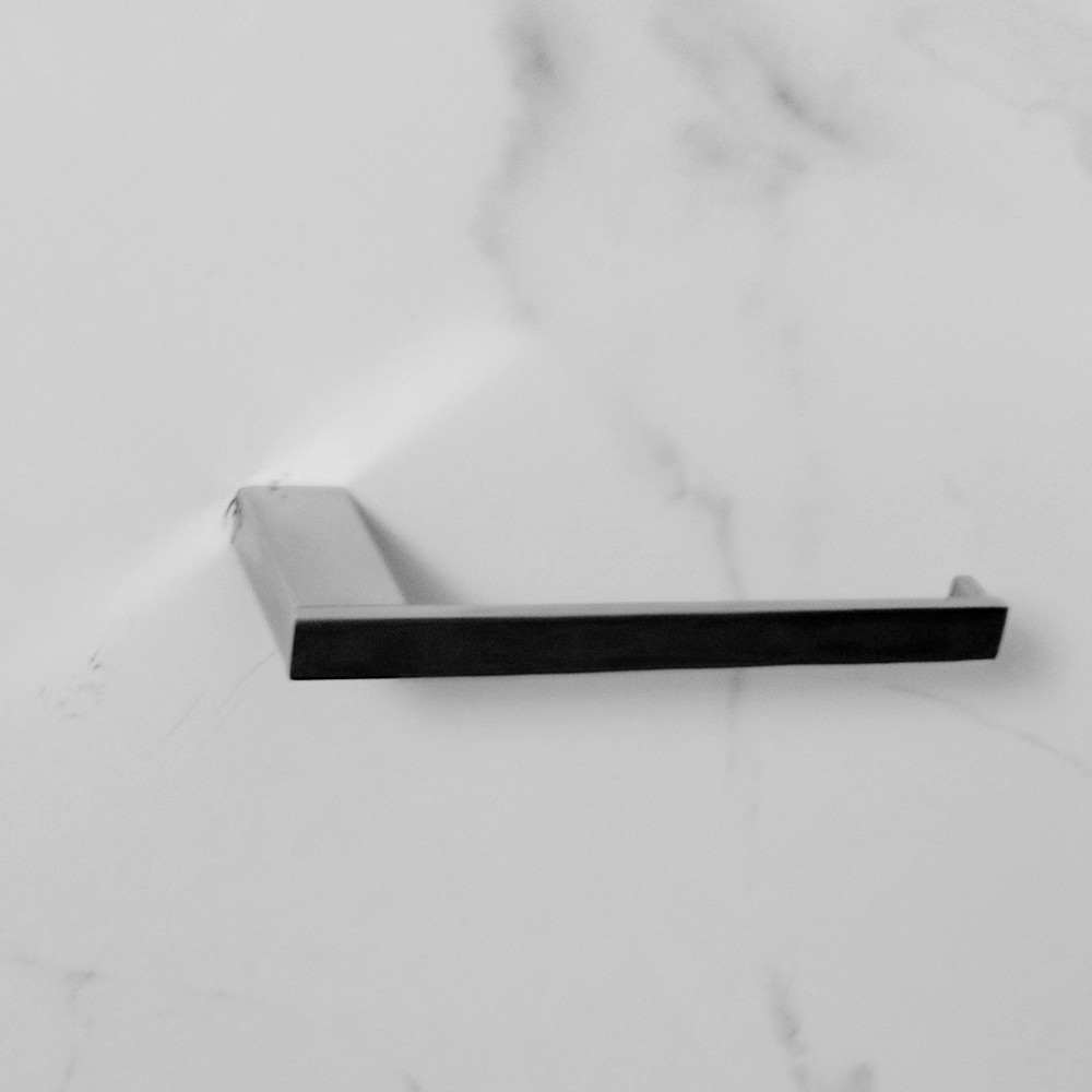Wall Installation Toilet Tissue Paper Roll Holder Black Finish