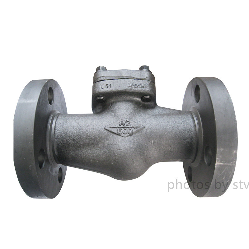 API 602 Integral Flange Piston Check Valve, 11/2 Inch,600LB,SW NPT RF RTJ Bolted Bonnet
