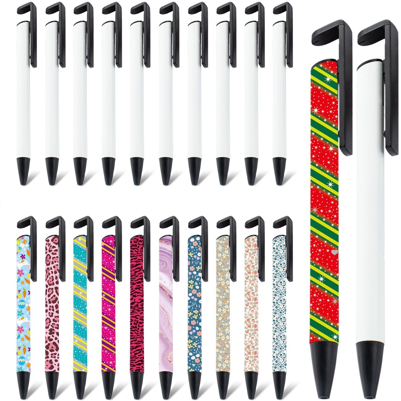 Sublimation Blanks Plastic Ballpoint Pen Creative Promotional Pen For DIY Logo Printing