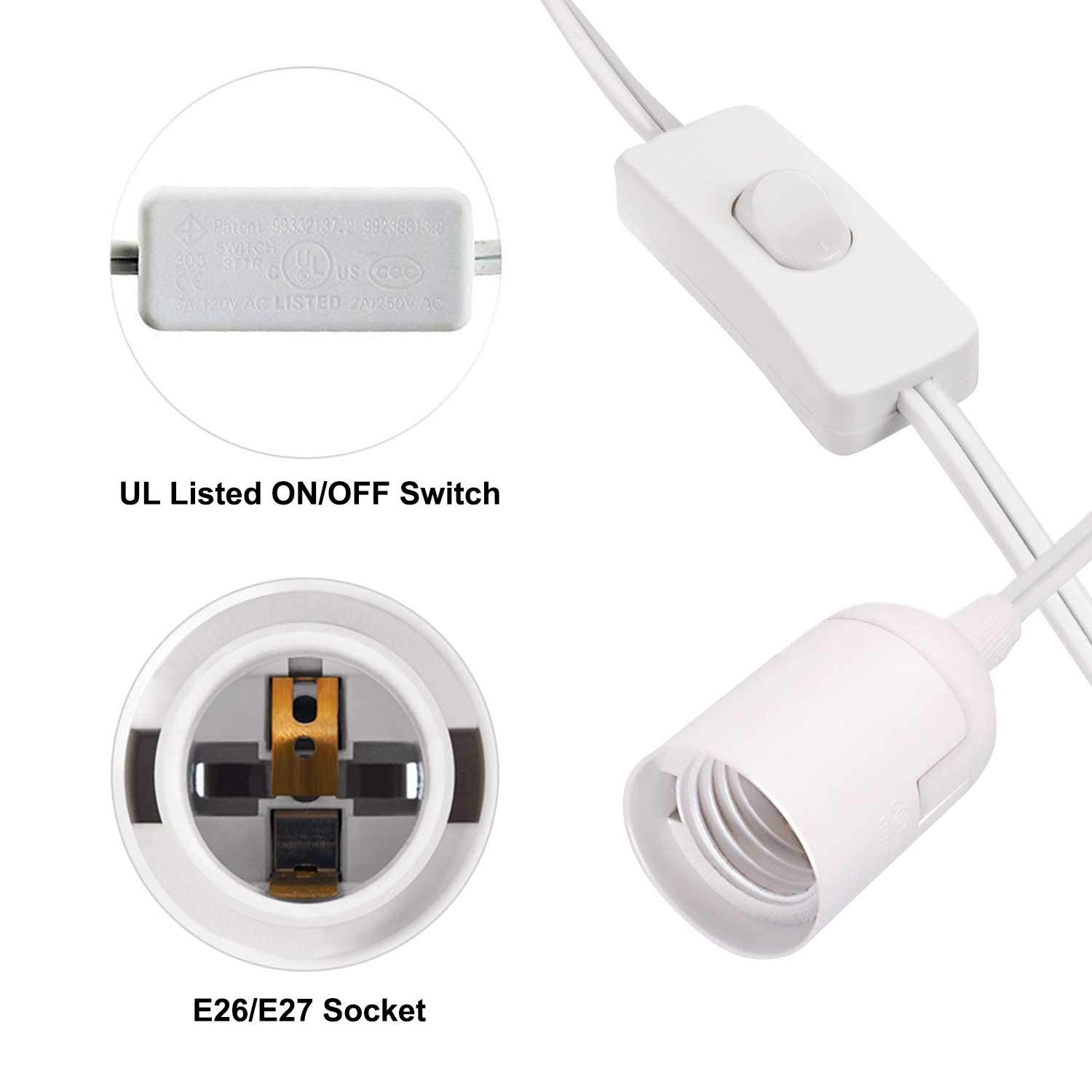 Cable H03VVh2-F 2G*0.75mm2 Salt Lamp Dimmer Switch And E14 Power Cord With Australia Plug