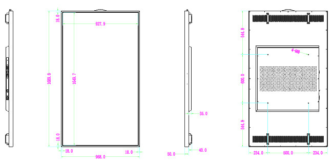 75 Inch Wall Mounted Digital Signage Panel High Temperature Lcd Digital Kiosks