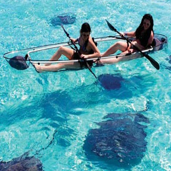 6mm Hull 4mm Seat Glass Water Boat , 2 Air Bags Sit On Top Fishing Kayak