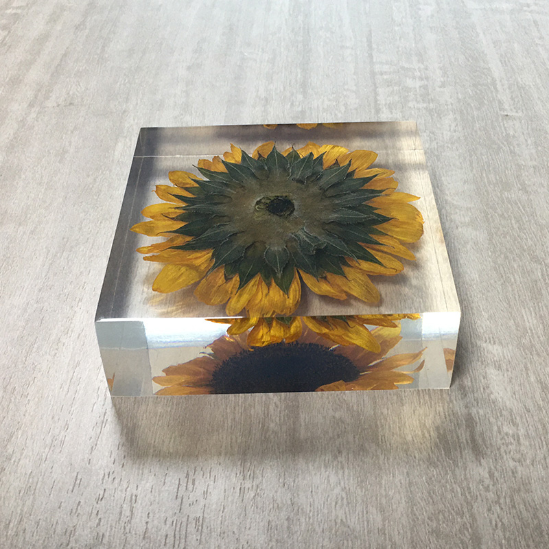 Low MOQ Custom Shapes Sizes paper weight Crafts For Decoration custom resin weightpaper scale flower inside acrylic paper weight