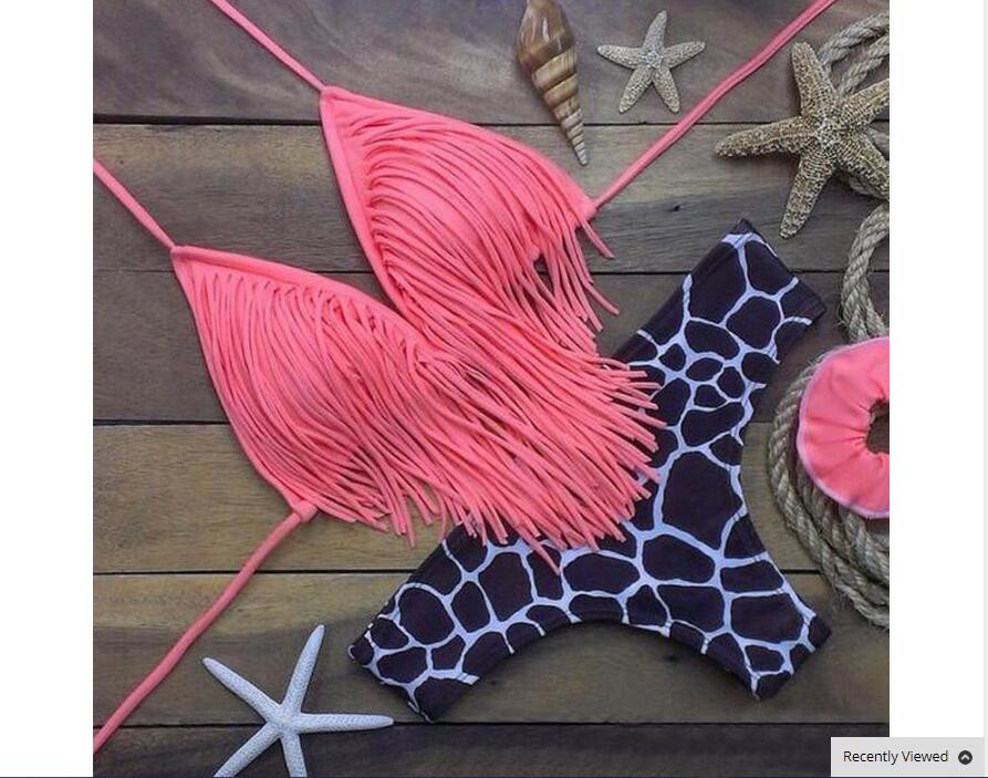 Swimwear button 2018 Sexy Bikinis women swimsuit brazilian woman Bandeau Push up Vintage Bikini Set Biquini beachwear