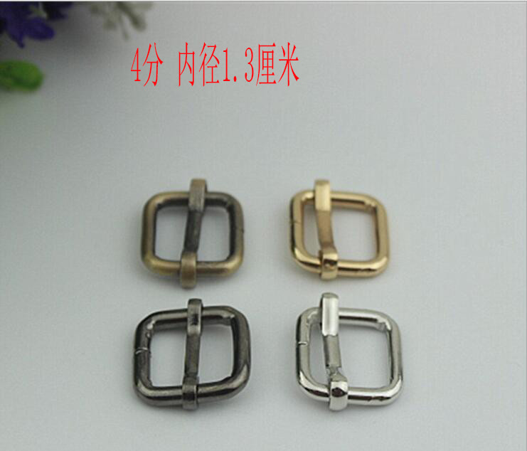 Women handbag leather 13 mm multicolor iron metal adjustable slide buckles