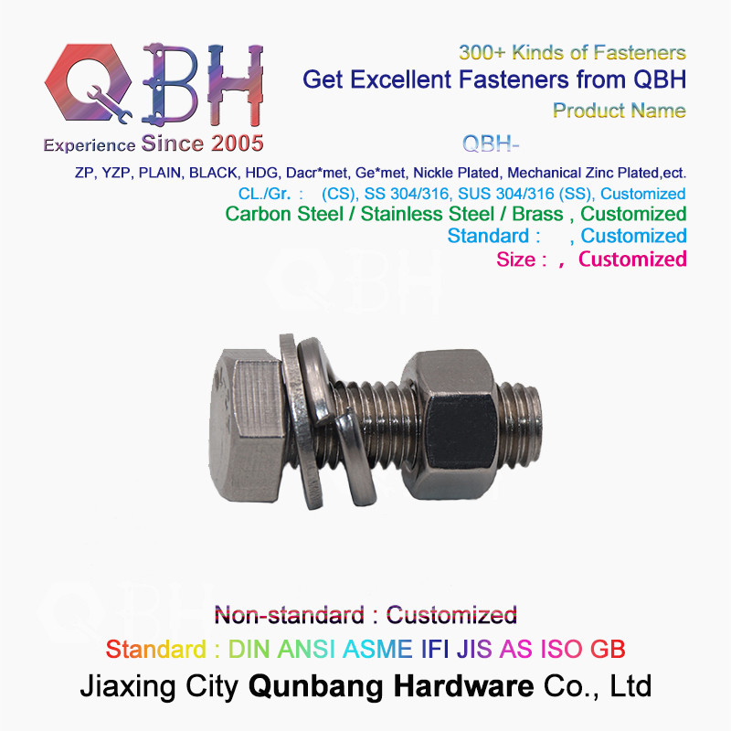 304 stainless steel outer hexagon gasket screw cap bolts M3-M24 bolts and nuts hardware