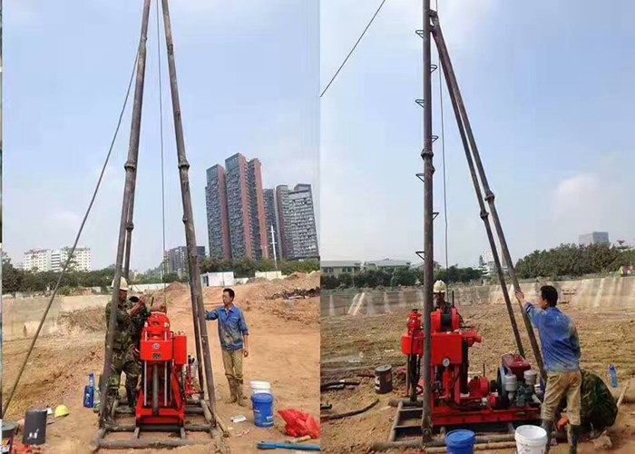 Foldable 360 Degree Geological Drilling Machine 50 Meters Deep
