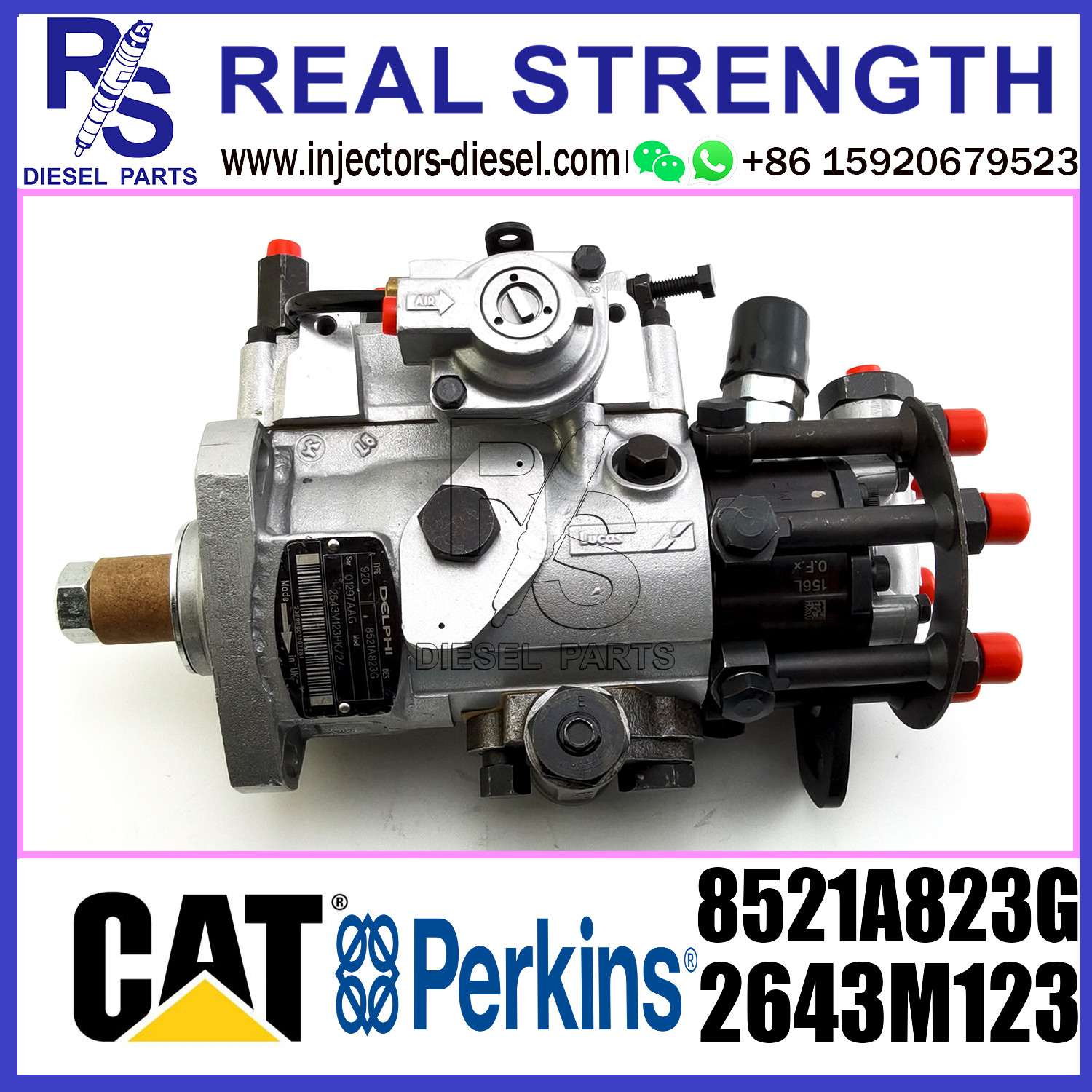 Delphi 6 Cylinder Diesel Fuel Injection Pump 8521A823G 2643M123