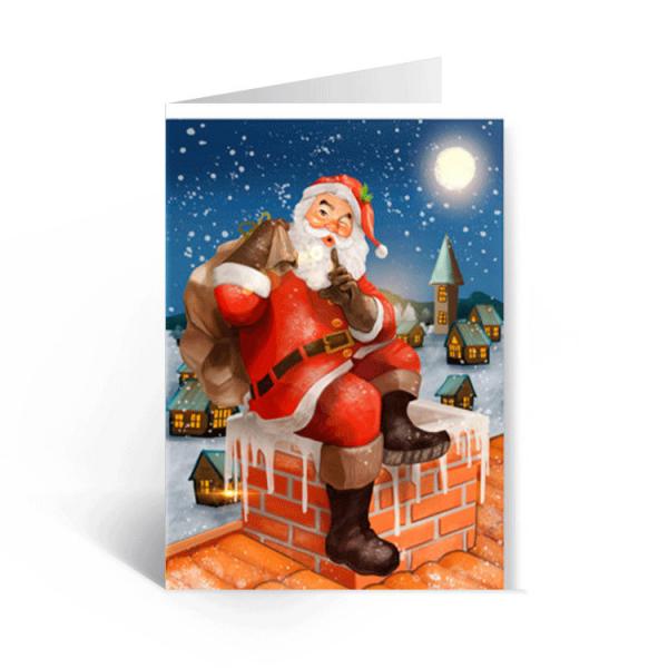 Christmas Design Lenticular Gift Cards 3D Effect Customised 12x17cm Fold