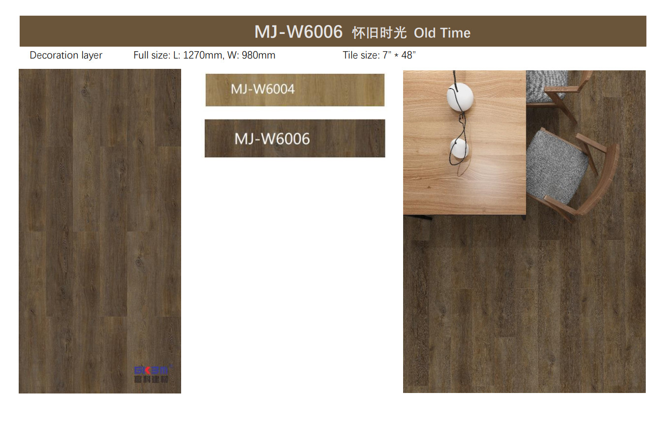 7x48'' SPC Flooring 5mm Old Time GKBM Greenpy MJ-W6006