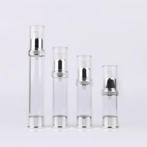 China 10ml - 30ml Clear Plastic Airless Pump Bottles Propellant Free Dispensing For Serum on sale