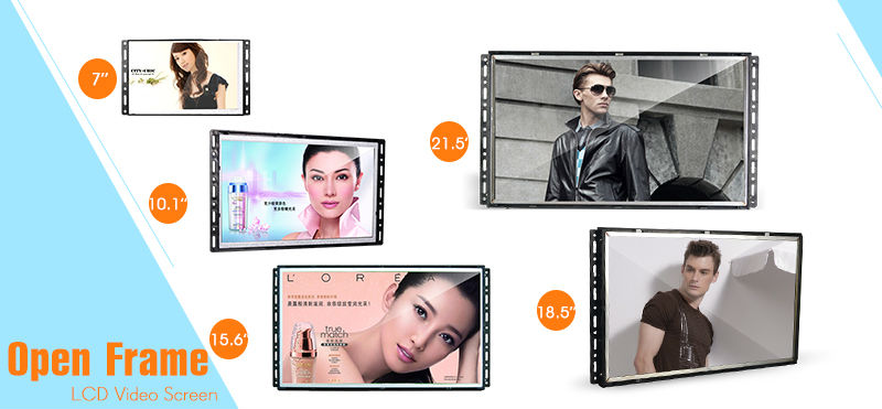 Motion Sensor Wall Mount Full HD LCD Screen For Retail Stores / Supermarket