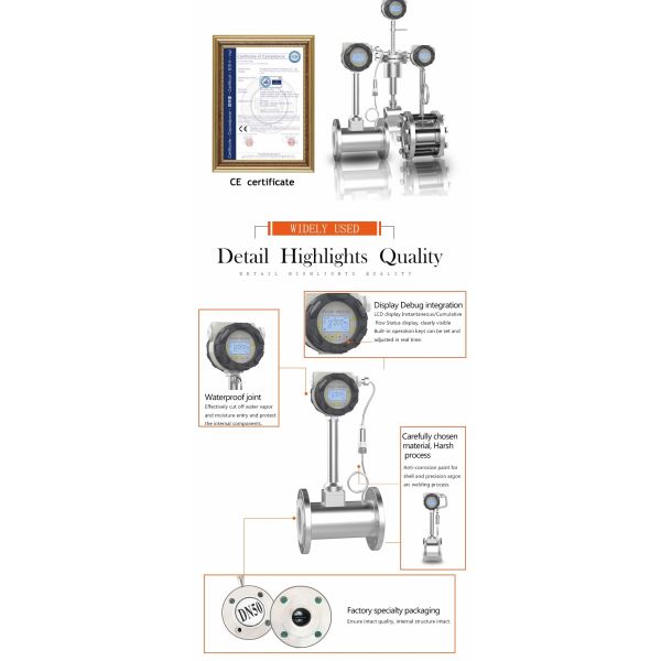 Temperature Pressure Compensation Vortex Flow Meter