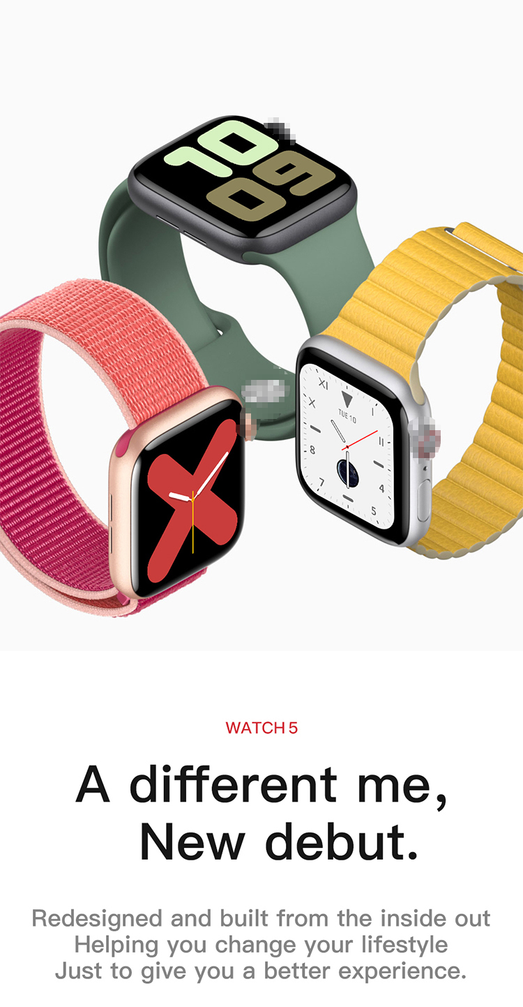 TPU Band IP68 Waterproof Smartwatch 1.54 Inch HD IPS ANDROID / IOS System