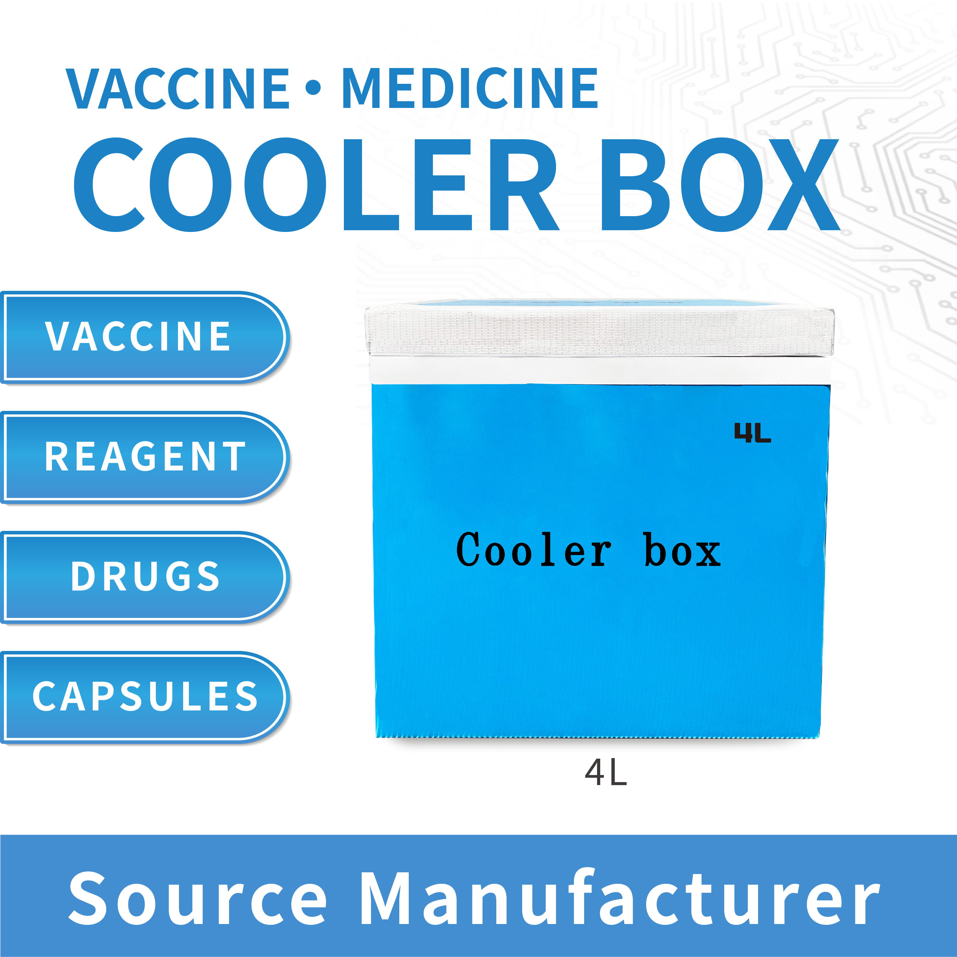 Customizable VIP Insulation Cold Chain Box With Temperature Range 15-25°