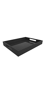 black decorative tray