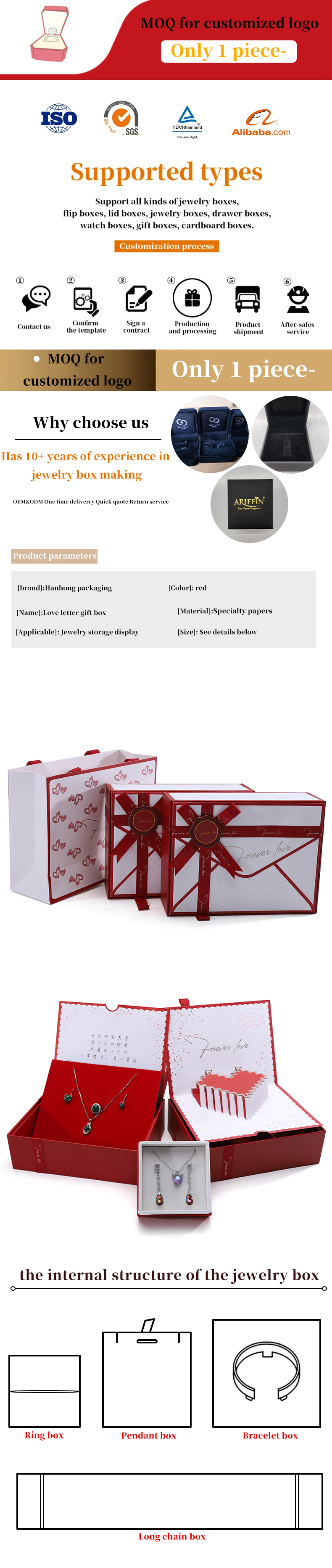 Luxury Storage Cardboard Paper Jewelry Gift Box With Pop Up Greeting Card
