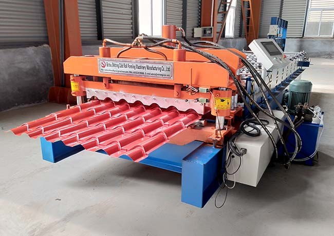 Bamboo Shape Cold Roll Forming Equipment , Metal Roofing Roll Former Coil Width 1200mm