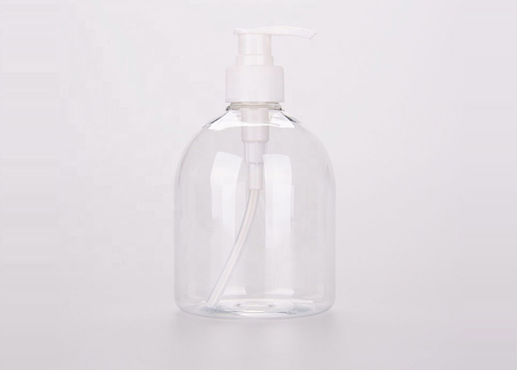 Clear 500ml PET Plastic Hand Wash Bottles With Lotion Pump