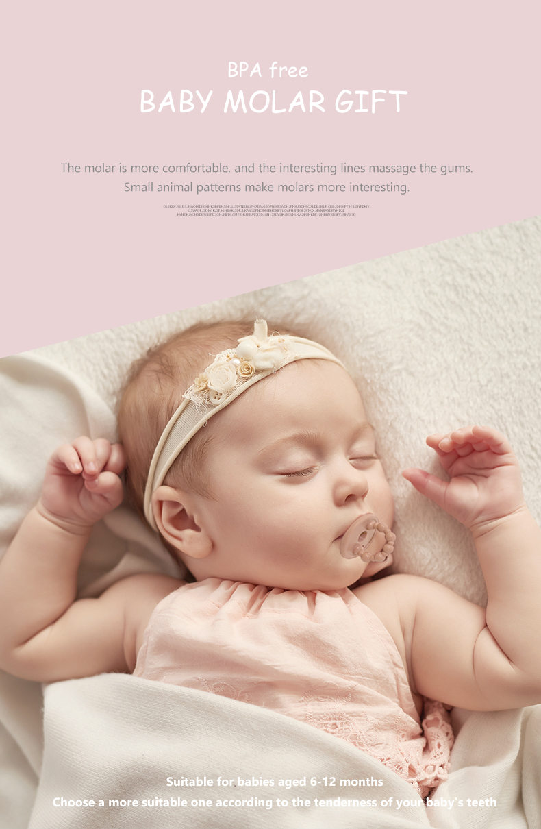 Food Grade Silicone Baby Toy Teether Cartoon Pattern For Soothing Teething