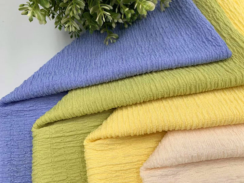 Breathable Spandex Polyester Knit Crinkle Bubble Fabric Jersey